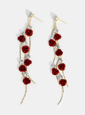 Rose Flower Drop Earrings