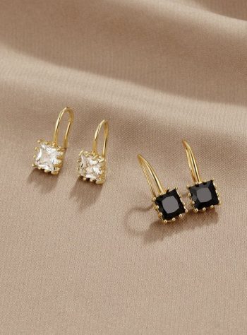 Piper Black Crystal Drop Earrings