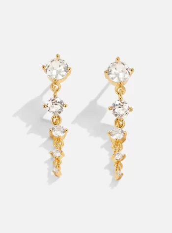 Selena Gold Crystal Drop Earrings
