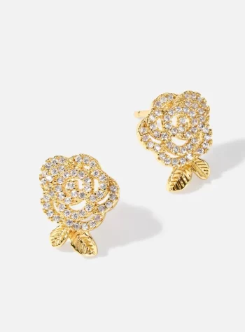 Crystal Rosebud Earrings
