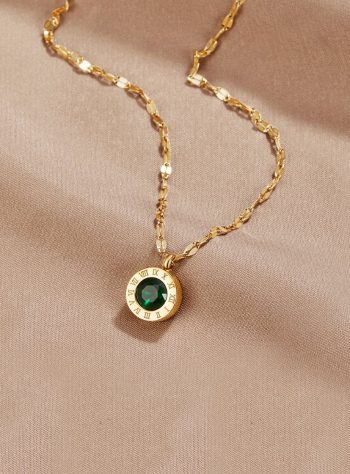 Green Crystal Athena Necklace