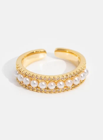 Luxury Gold Pearl Ring