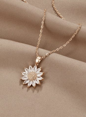 Sunflower Crystal Necklace