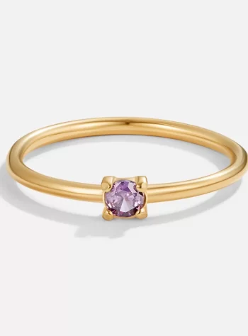 February Birthstone 18K Gold Ring