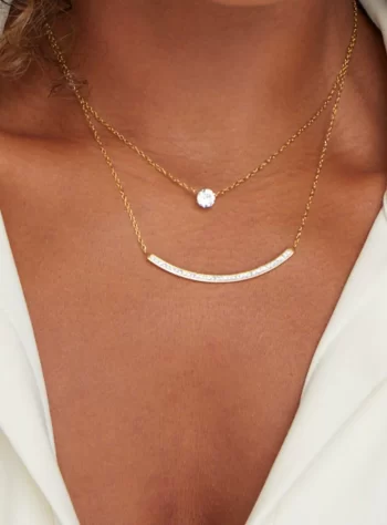 Dainty Crystal Layered Necklace