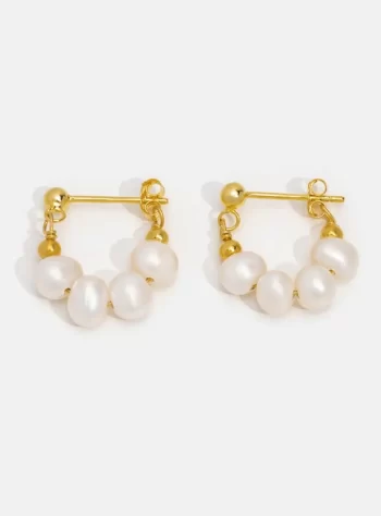 Celine Pearl Hoop Earrings