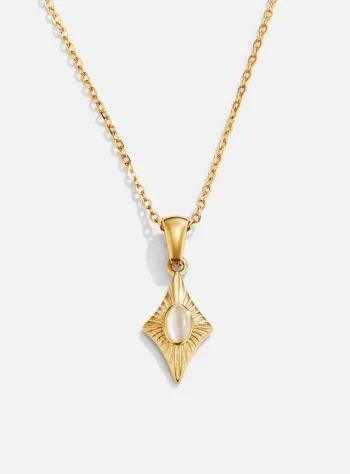 Luna White Opal Gold Necklace