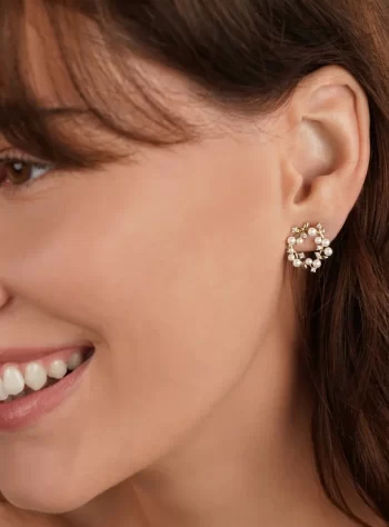 Pearl & Crystal Wreath Earrings