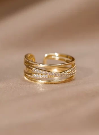 14K Gold Pia Crystal Ring