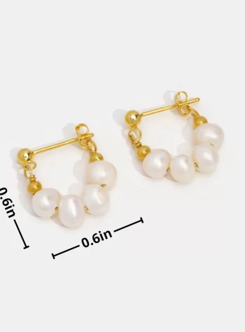 Celine Pearl Hoop Earrings