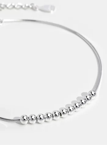 925 Sterling Silver Beaded Bracelet