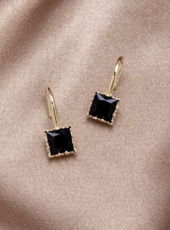 Piper Black Crystal Drop Earrings
