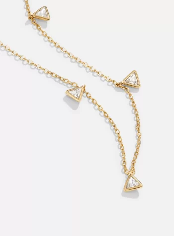 Iris Crystal Drop 18K Gold Necklace