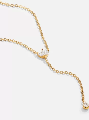 Lariat Crystal Drop Necklace