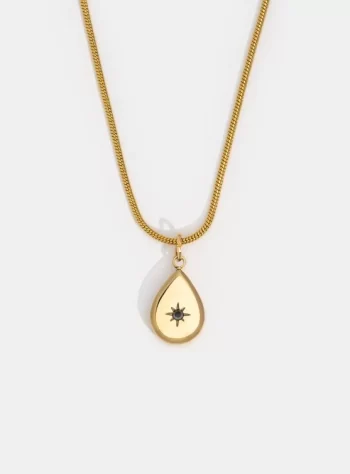 Gaia Golden Teardrop Necklace