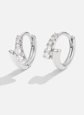 Anastasia Silver Crystal Earrings