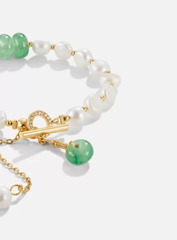 Freshwater Pearl & Aventurine Bracelet