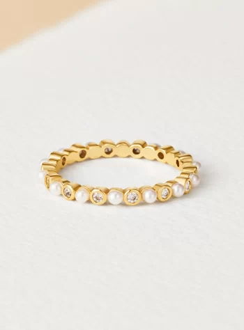 Rita 18K Gold Bead Ring