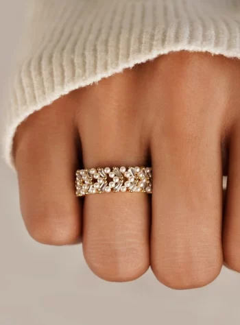 Eliora Crystal Pearl Ring