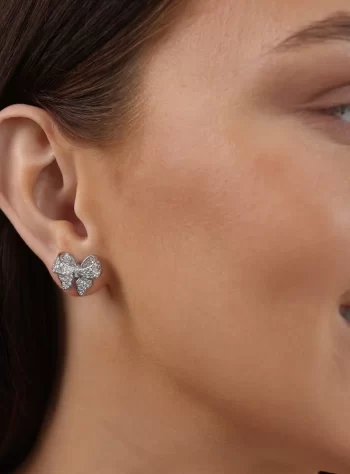 925 Sterling Silver Bow Earrings