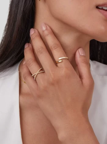 18K Gold & Pearl Infinity Ring