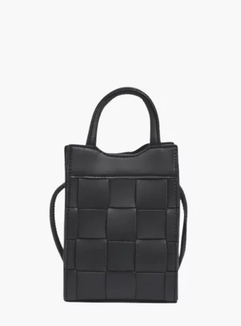 Woven Vegan Leather Handbag
