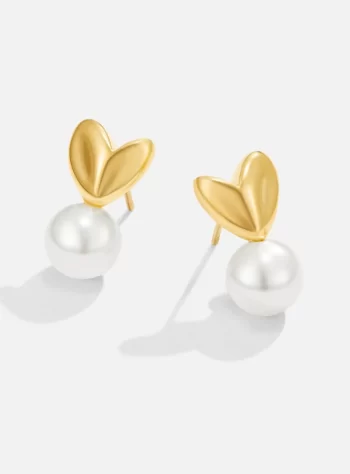 Heart & Pearl Earrings