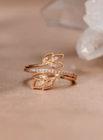 Crystal Bloom Flower Ring