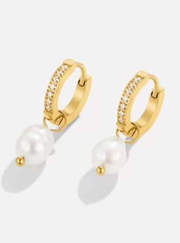 Solene Freshwater Pearl Hoop Earrings