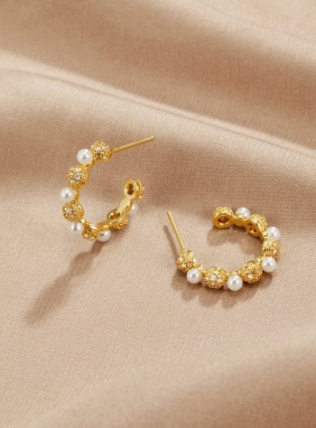 Crystal & Pearl Bella Earrings