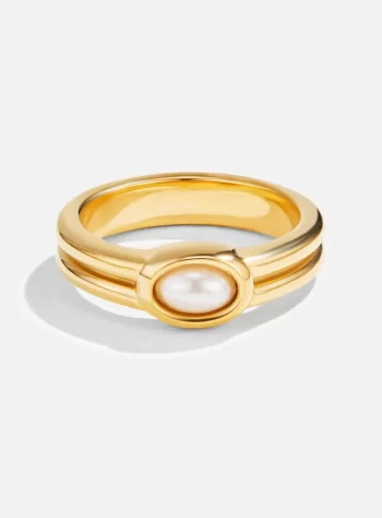 Chunky Pearl 18K Gold Ring