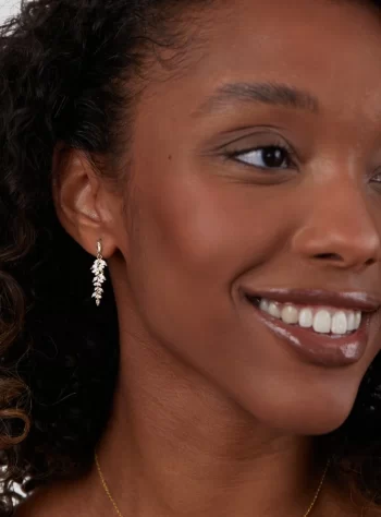 18K Gold Leaf Drop Earrings