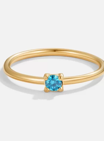 December Birthstone 18K Gold Ring