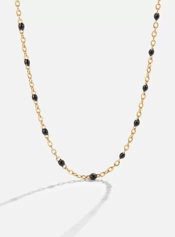 Mila Black Bead Necklace