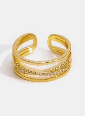 14K Gold Pia Crystal Ring