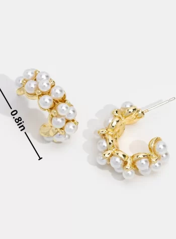 Mini-Pearl Hoop Earrings