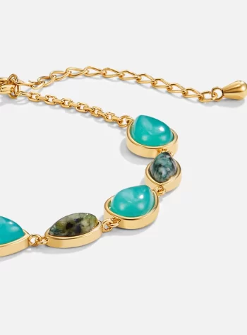 Turquoise & Peridot Stone Bracelet