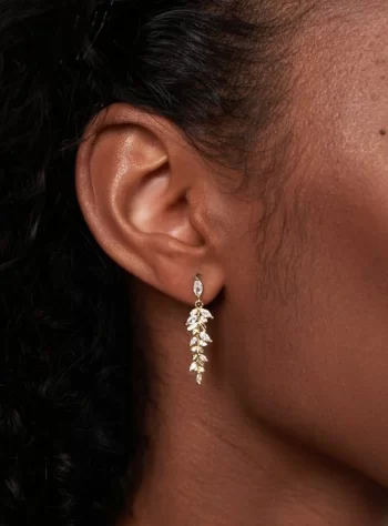 18K Gold Leaf Drop Earrings