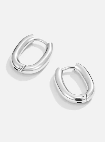 Madison Silver Hoop Earrings
