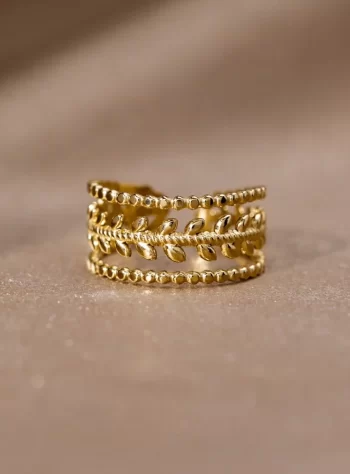 Marissa Layered Gold Leaf Ring