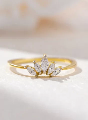 Athena Crystal Crown Ring