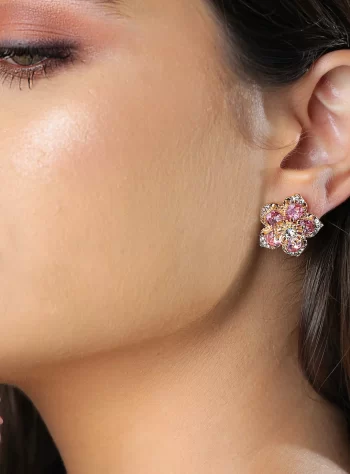 Blooming Crystal Flower Earrings