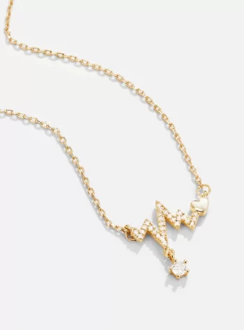 14K Gold Heartbeat Necklace