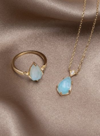 Vintage Amazonite Crystal Necklace