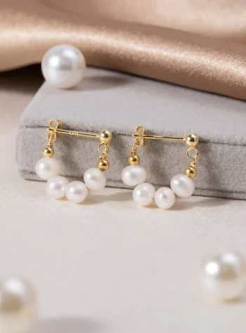 Celine Pearl Hoop Earrings