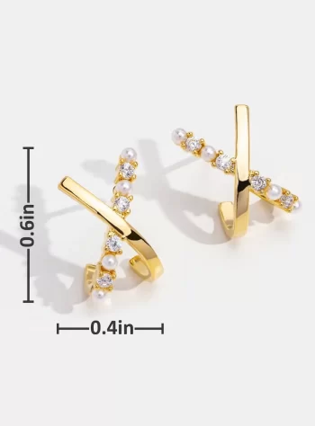 'Love Affair' Crystal X Earrings