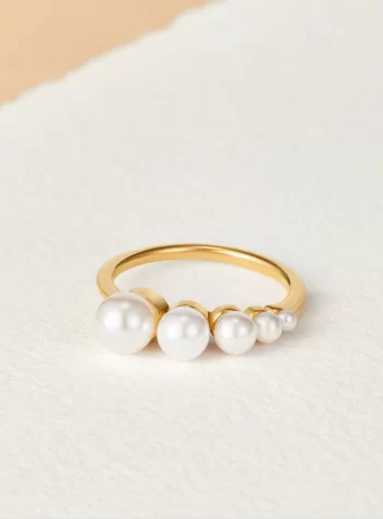 Ivy Pearl Gold Ring