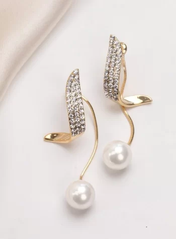 Crystal Erin Pearl Drop Earrings