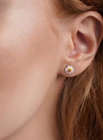 925 Sterling Silver Daisy Flower Earrings