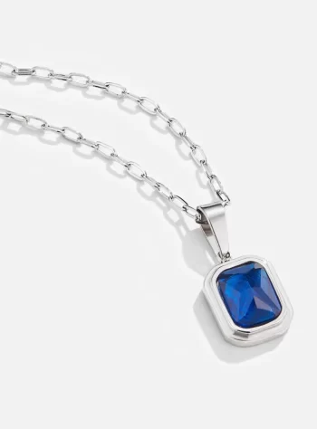 Ocean Blue Pendant Silver Necklace